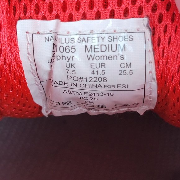 Nautilus Womens Zephyr EH N1065 Carbon Safety Toe Oil Slip Resistant Shoes 9M - Picture 9 of 10